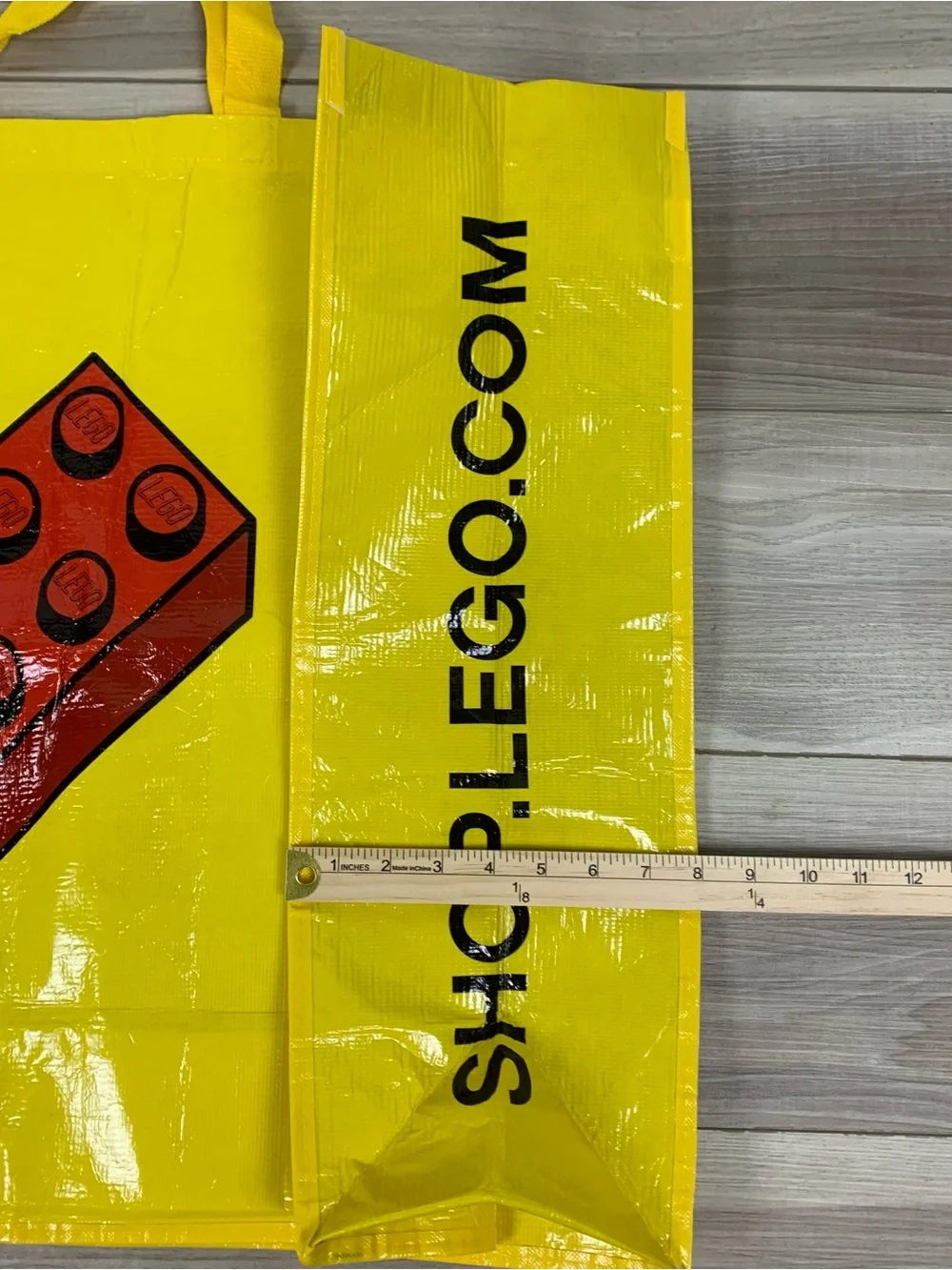 Large LEGO Yellow Logo Shopper Tote  29x 22 1/2”x 8” NWT